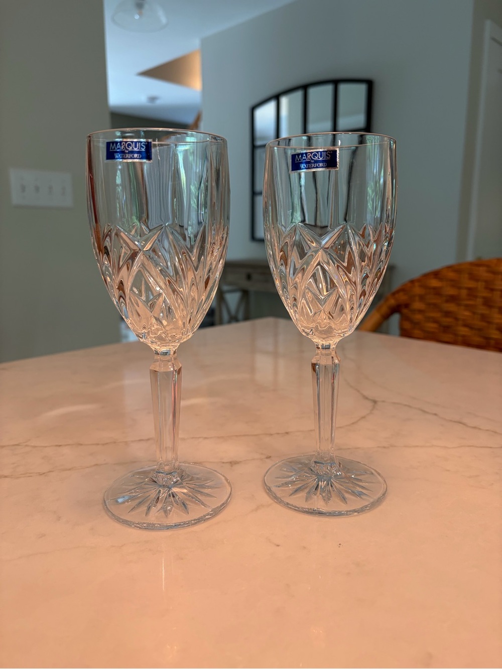 Waterford Marquis Clear Crystal Cut Wine Glasses (Set of 2)